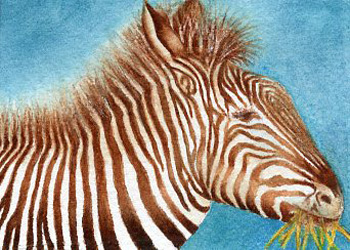 Who Says You Can't Change Your Stripes? Linda Smulka Madison WI  mixed media NFS